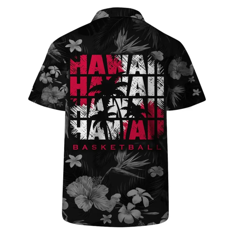 Chicago Bulls Hibiscus Blackout Hawaiian Shirt