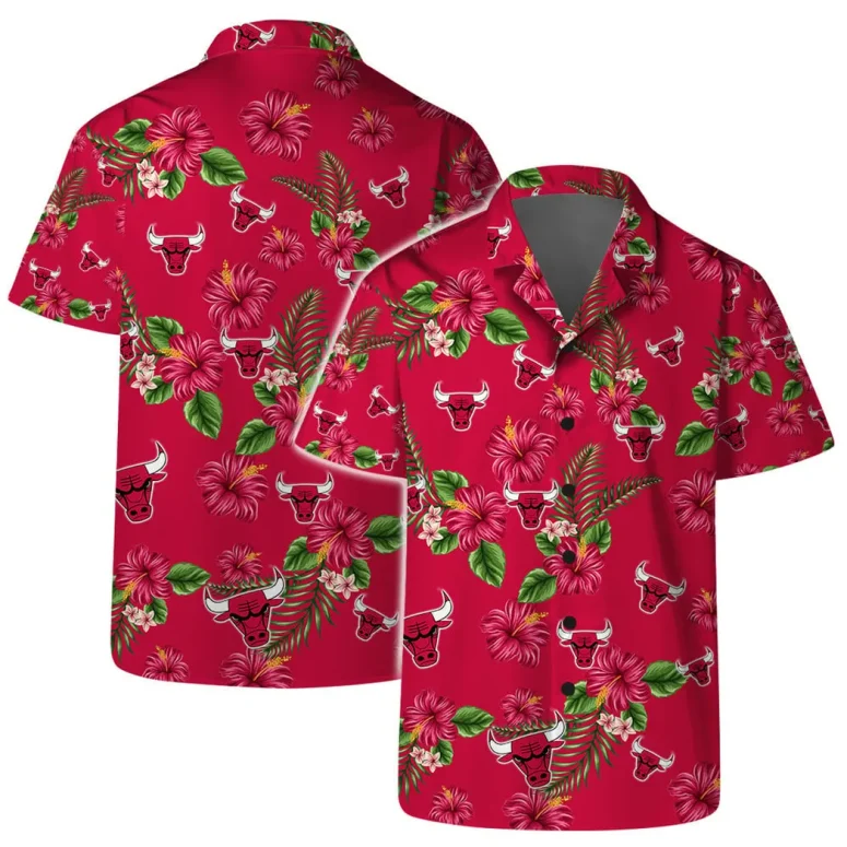 Chicago Bulls Hibiscus Paradise Hawaiian Shirt