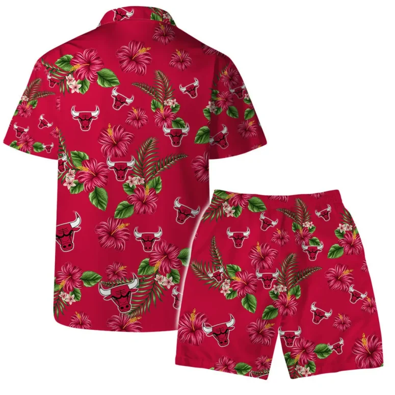Chicago Bulls Hibiscus Paradise Hawaiian Shirt