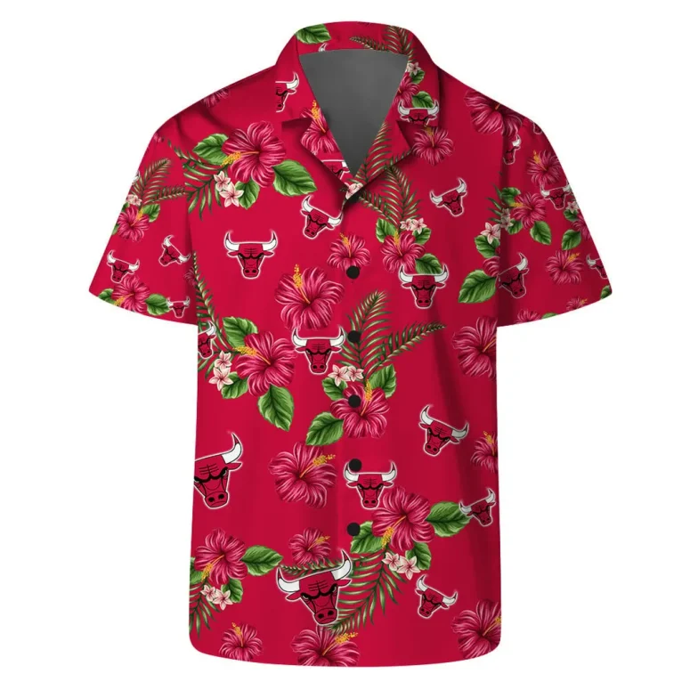 Chicago Bulls Hibiscus Paradise Hawaiian Shirt