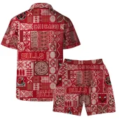 Chicago Bulls Retro Island Vibes Hawaiian Shirt Back With Short - TeeAloha