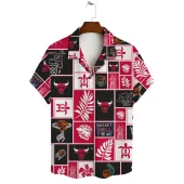 Chicago Bulls Tropical Block Hawaiian Shirt Front - TeeAloha