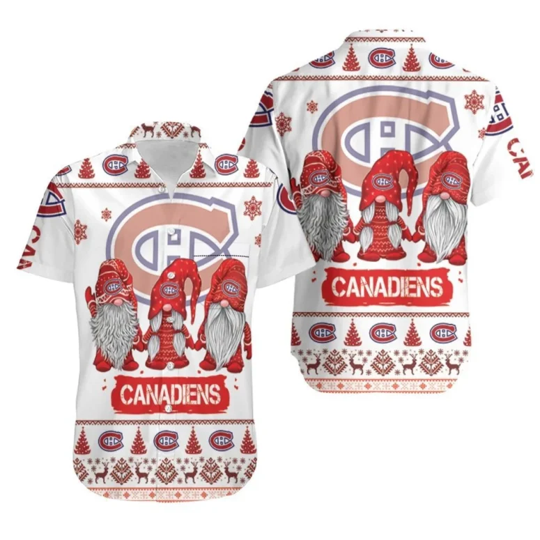 Christmas Gnomes Montreal Canadiens Ugly Sweatshirt Hawaiian Shirt