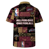 Cleveland Cavaliers Nba All Star Floral Hawaiian Shirt Back - TeeAloha