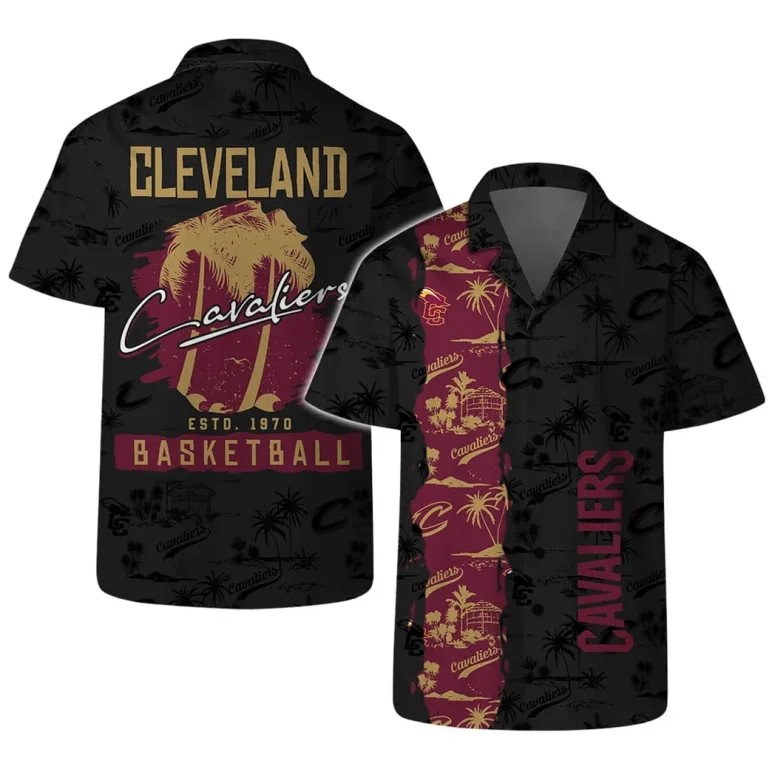 Cleveland Cavaliers Palm Tree Sunset Hawaiian Shirt