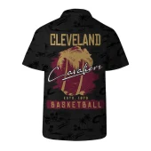 Cleveland Cavaliers Palm Tree Sunset Hawaiian Shirt Back - TeeAloha
