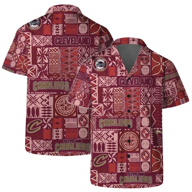 Cleveland Cavaliers Tribal Blocks Hawaiian Shirt