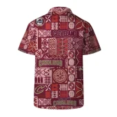 Cleveland Cavaliers Tribal Blocks Hawaiian Shirt Back - TeeAloha