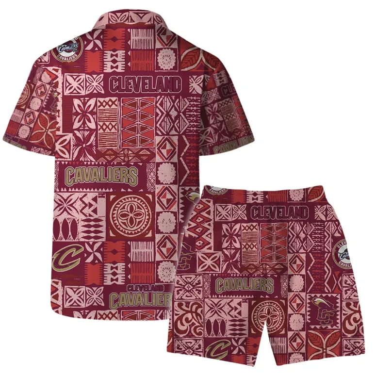 Cleveland Cavaliers Tribal Blocks Hawaiian Shirt