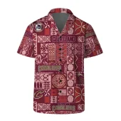 Cleveland Cavaliers Tribal Blocks Hawaiian Shirt Front - TeeAloha