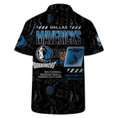 Dallas Mavericks Basketball Court Hawaiian Shirt Back - TeeAloha