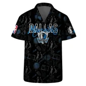 Dallas Mavericks Basketball Court Hawaiian Shirt Front - TeeAloha