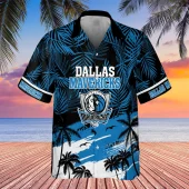 Dallas Mavericks Beach Vibes Hawaiian Shirt Front - TeeAloha