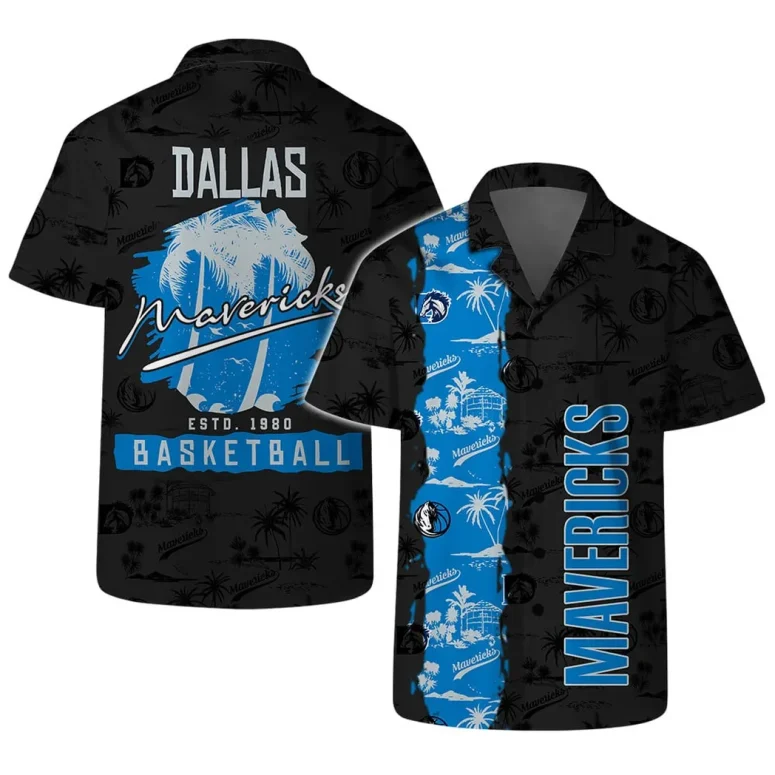 Dallas Mavericks Palm Breeze Hawaiian Shirt