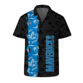 Dallas Mavericks Palm Breeze Hawaiian Shirt Front - TeeAloha