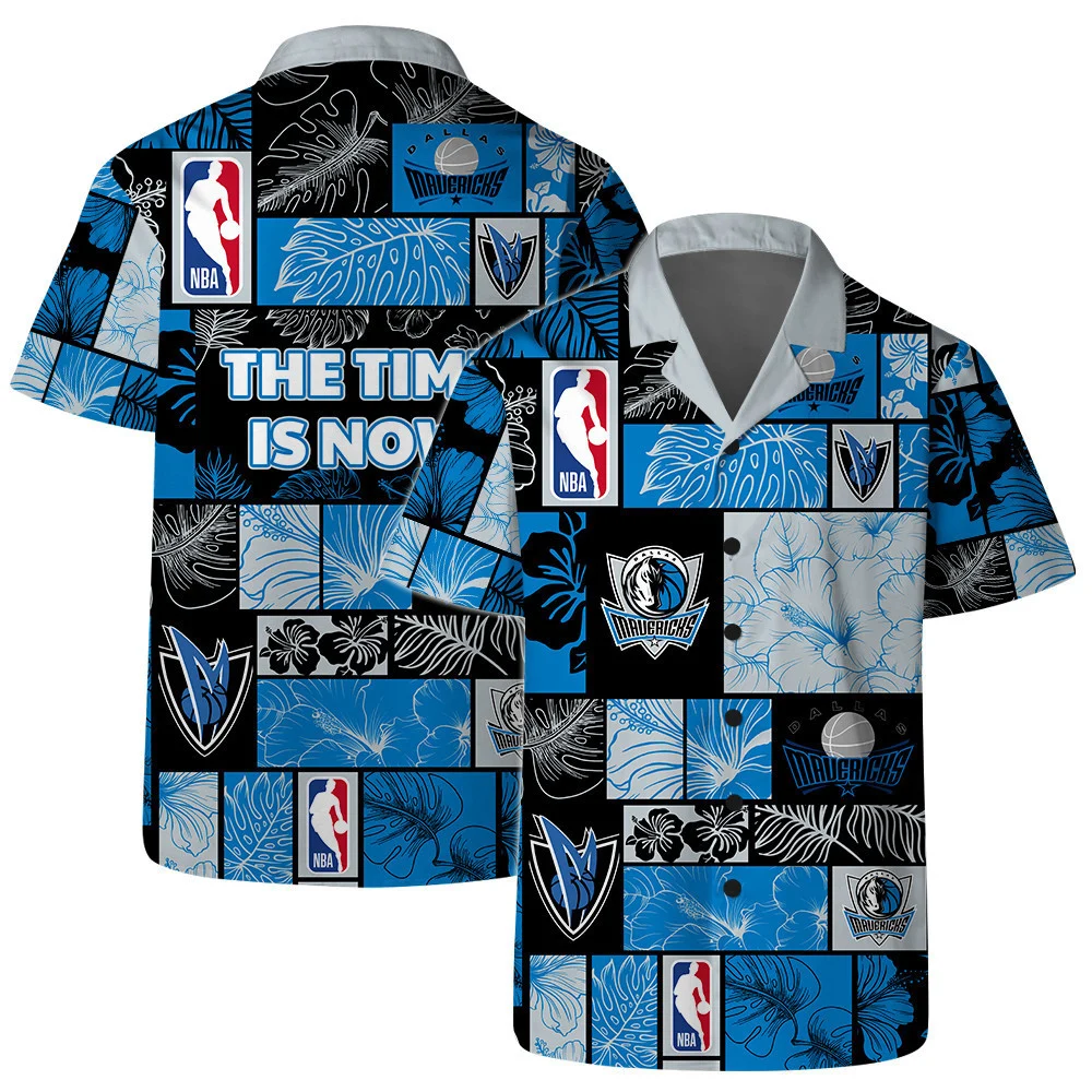 Dallas Mavericks Tropical Patchwork Hawaiian Shirt