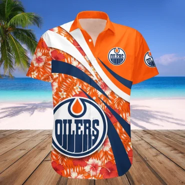 Edmonton Oilers Island Vibes Hawaiian Shirt