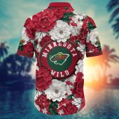 Floral Paradise Minnesota Wild Hawaiian Shirt Back - TeeAloha