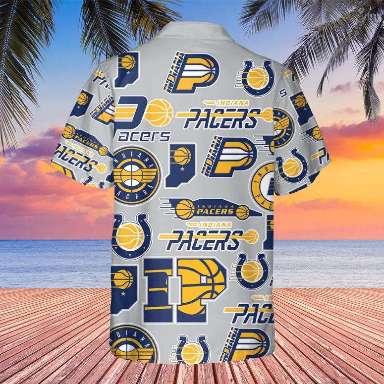 Indiana Pacers All-Over Print Tropical Hawaiian Shirt