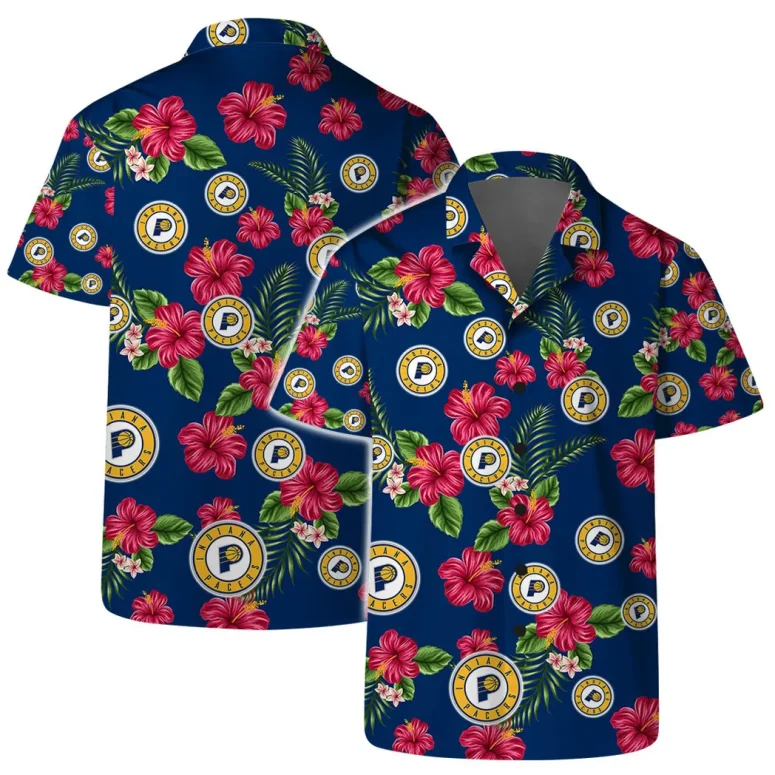 Indiana Pacers Floral Fantasy Hawaiian Shirt
