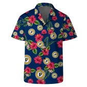 Indiana Pacers Floral Fantasy Hawaiian Shirt Front - TeeAloha