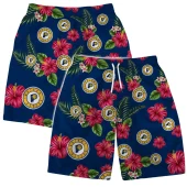Indiana Pacers Floral Fantasy Hawaiian Short - TeeAloha
