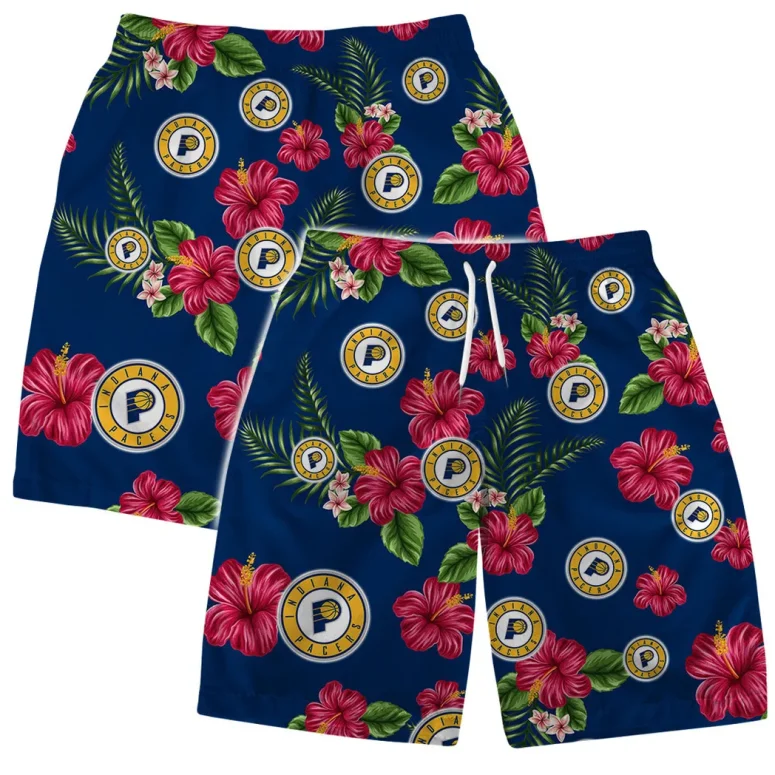 Indiana Pacers Floral Fantasy Hawaiian Shirt