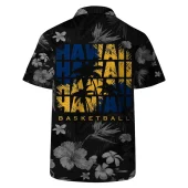 Indiana Pacers Hawaiian Floral Blackout Shirt Back - TeeAloha