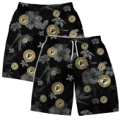 Indiana Pacers Hawaiian Floral Blackout Short - TeeAloha