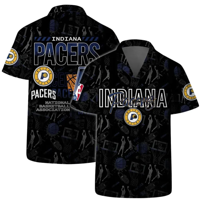 Indiana Pacers NBA Court Style Hawaiian Shirt