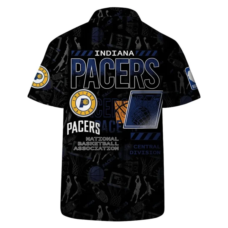 Indiana Pacers NBA Court Style Hawaiian Shirt