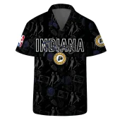 Indiana Pacers Nba Court Style Hawaiian Shirt Front - TeeAloha