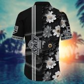 Los Angeles Kings Floral Elegance Hawaiian Shirt Back - TeeAloha