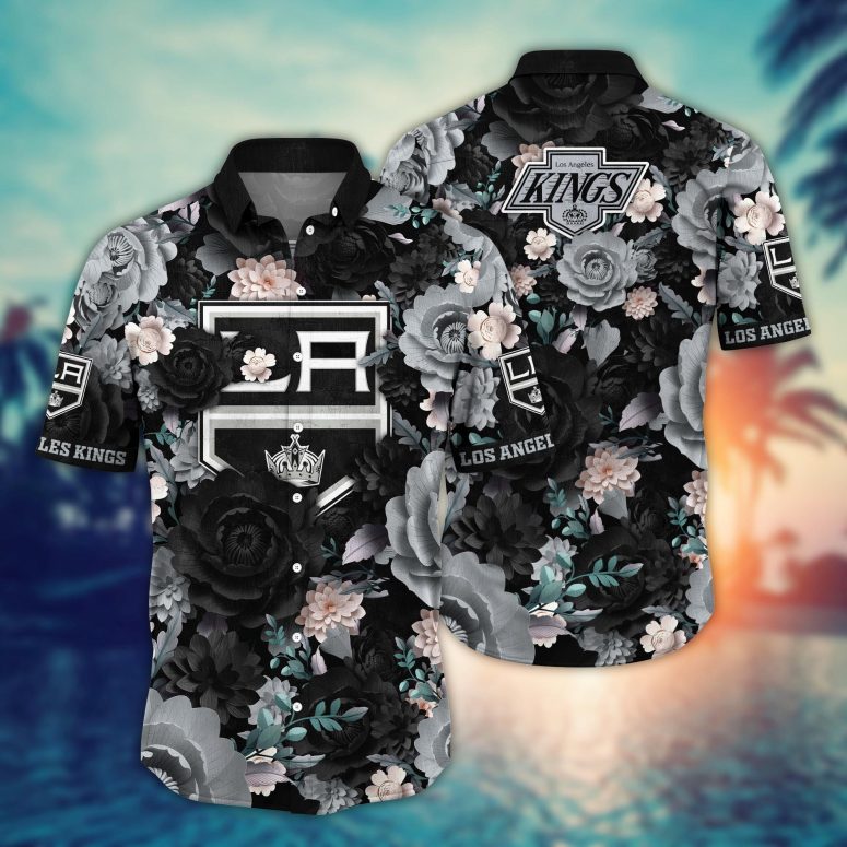 Los Angeles Kings Midnight Rose Hawaiian Shirt