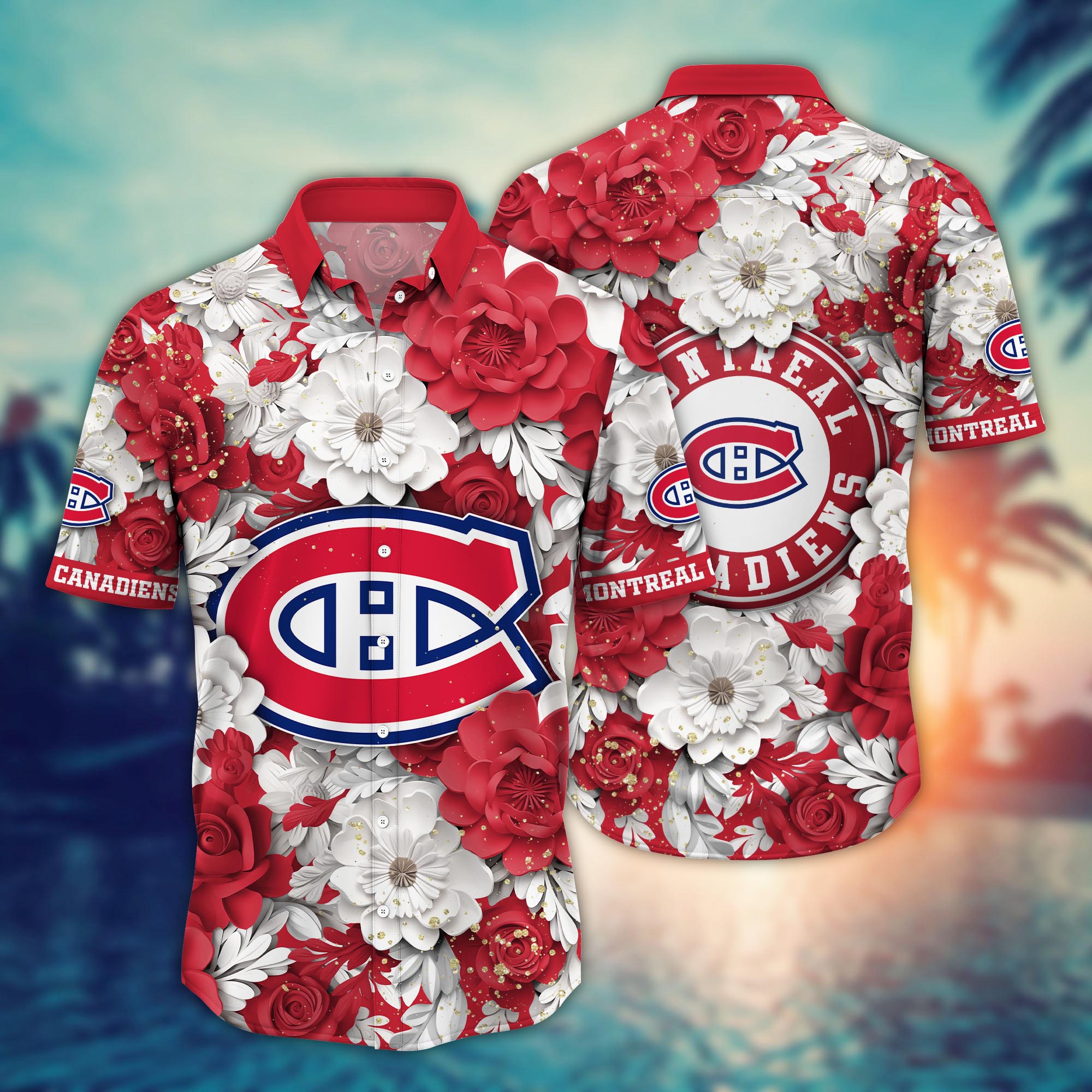 Montreal Canadiens Floral Paradise Hawaiian Shirt