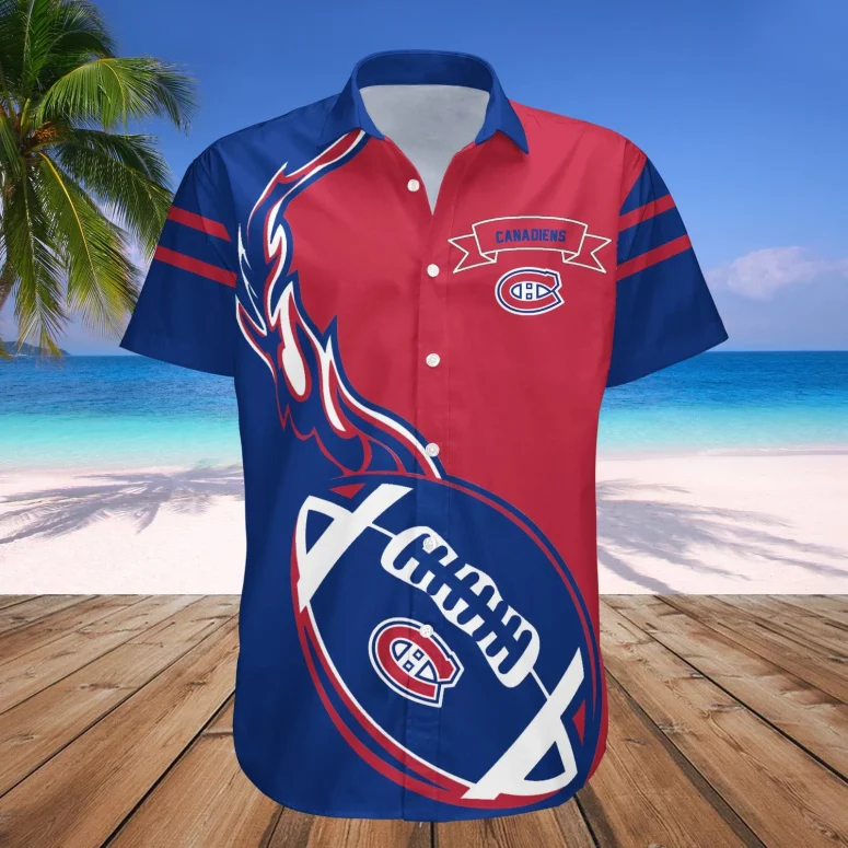 Montreal Canadiens Football Frenzy Hawaiian Shirt