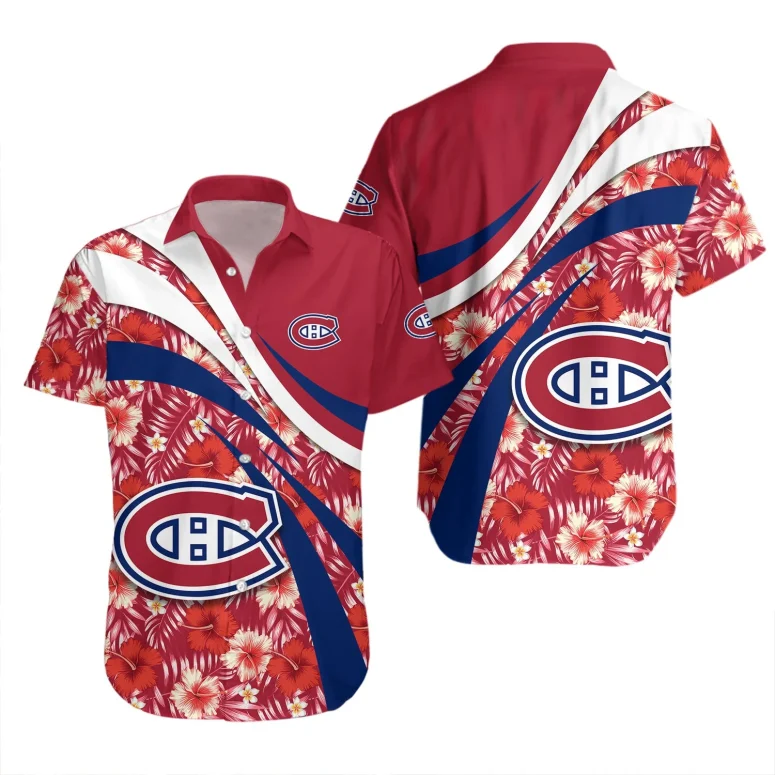 Montreal Canadiens Hibiscus Breeze Hawaiian Shirt