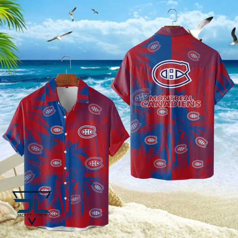Montreal Canadiens Tropical Palm Breeze Hawaiian Shirt
