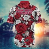 Montreal Canadiens Vintage Rose Garden Hawaiian Shirt Back - TeeAloha