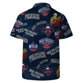 New Orleans Pelicans All Over Print Hawaiian Shirt Back - TeeAloha
