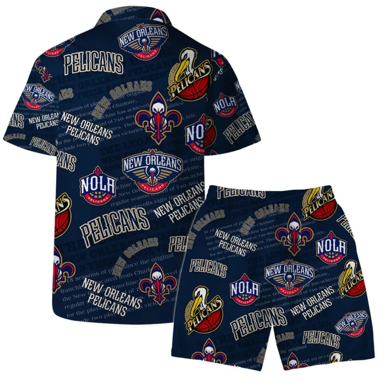 New Orleans Pelicans All-Over Print Hawaiian Shirt