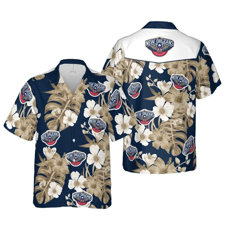New Orleans Pelicans Tropical Floral Hawaiian Shirt