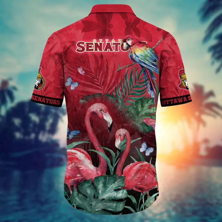 Ottawa Senators Flamingo Paradise Hawaiian Shirt