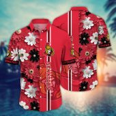 Ottawa Senators Floral Blitz Hawaiian Shirt - TeeAloha