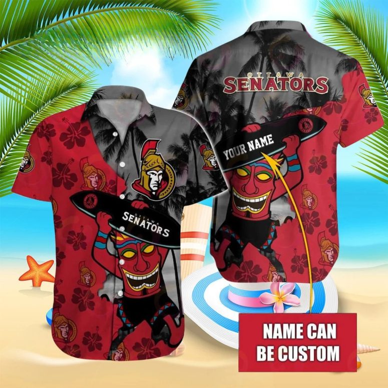 Ottawa Senators Tiki Vibes Hawaiian Shirt