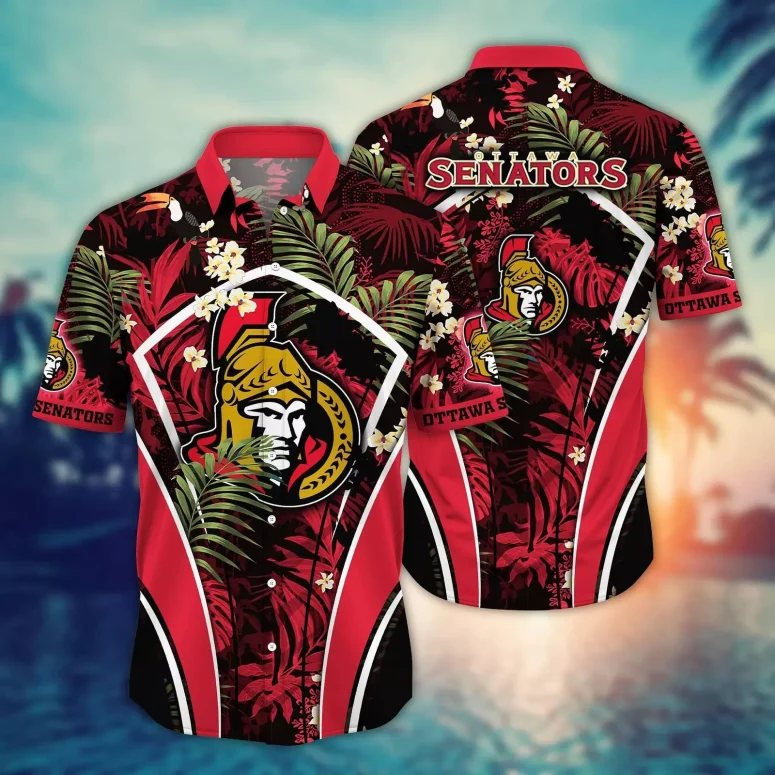 Ottawa Senators Tropical Fusion Hawaiian Shirt