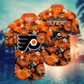 Philadelphia Flyers Fiery Blossom Hawaiian Shirt