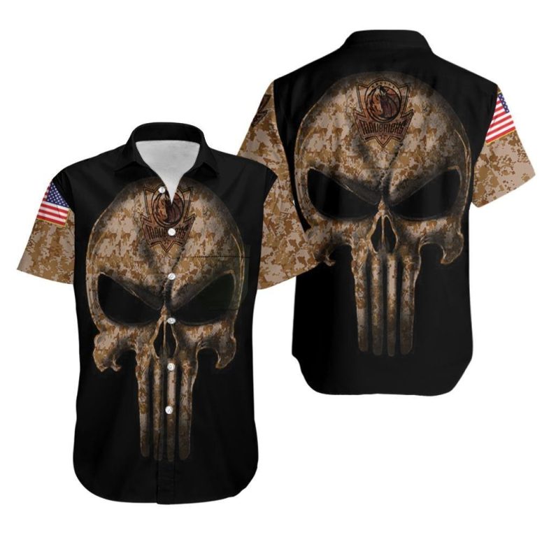 Punisher Skull American Flag Hawaiian Shirt
