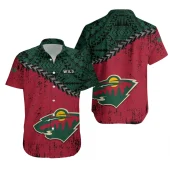 Red Tribal Minnesota Wild Hawaiian Shirt - TeeAloha