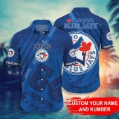 Toronto Blue Jays Custom Name Number Sports Hawaiian Shirt